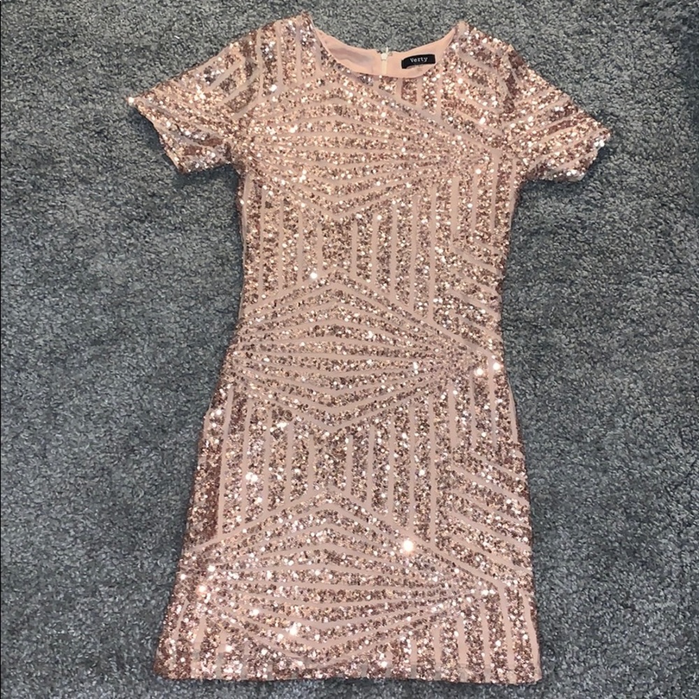 Rose gold Sequin Verty dress